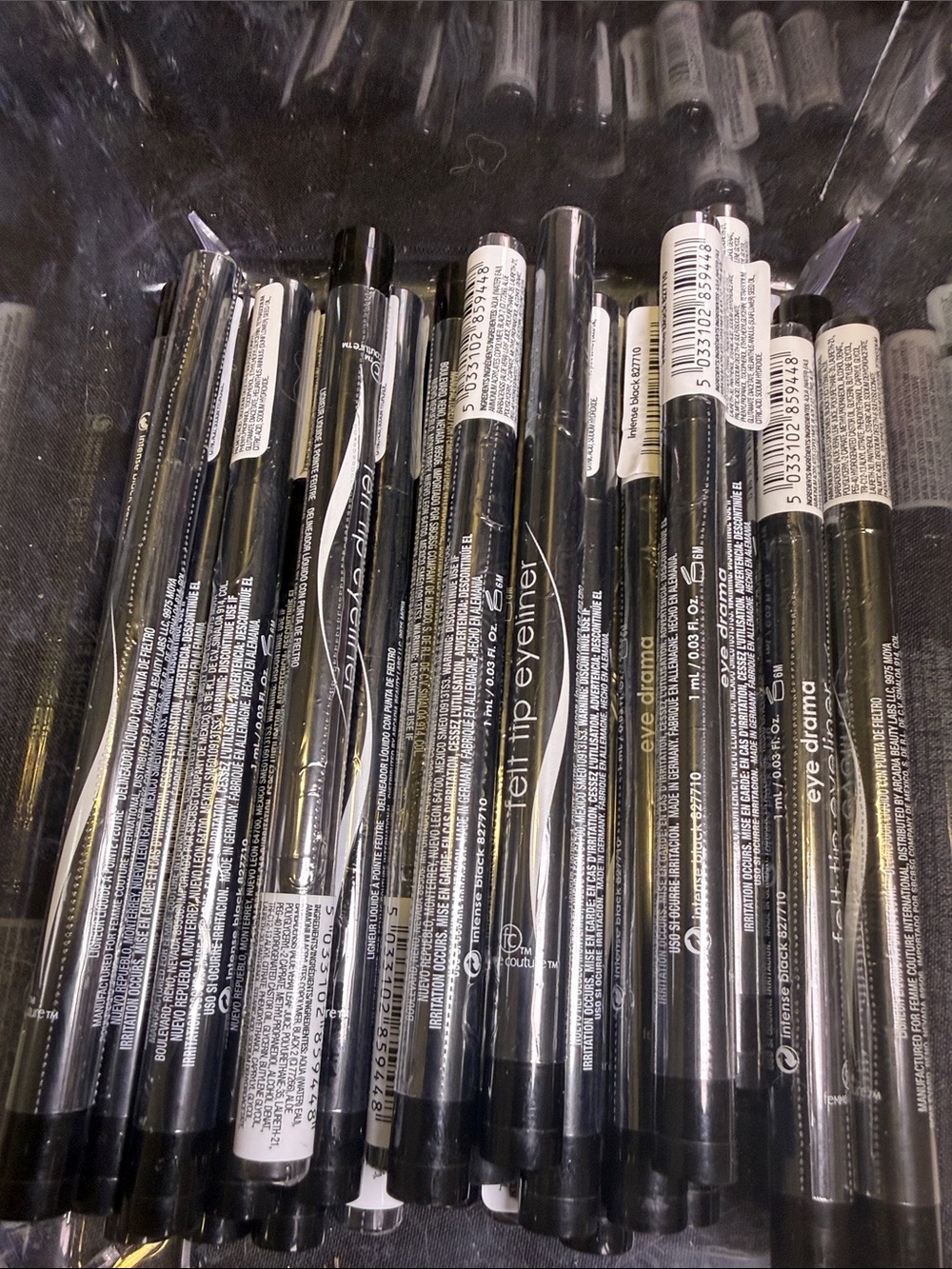 BUNDLE OF 28 Black Felt Tip Eyeliner Pens by Femme Couture (22 retail each)